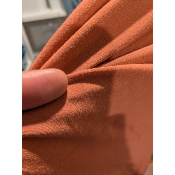 FREE PEOPLE Flock of Birds Burnt Orange Ruffle‎ Maxi Dress S L - Picture 7 of 13